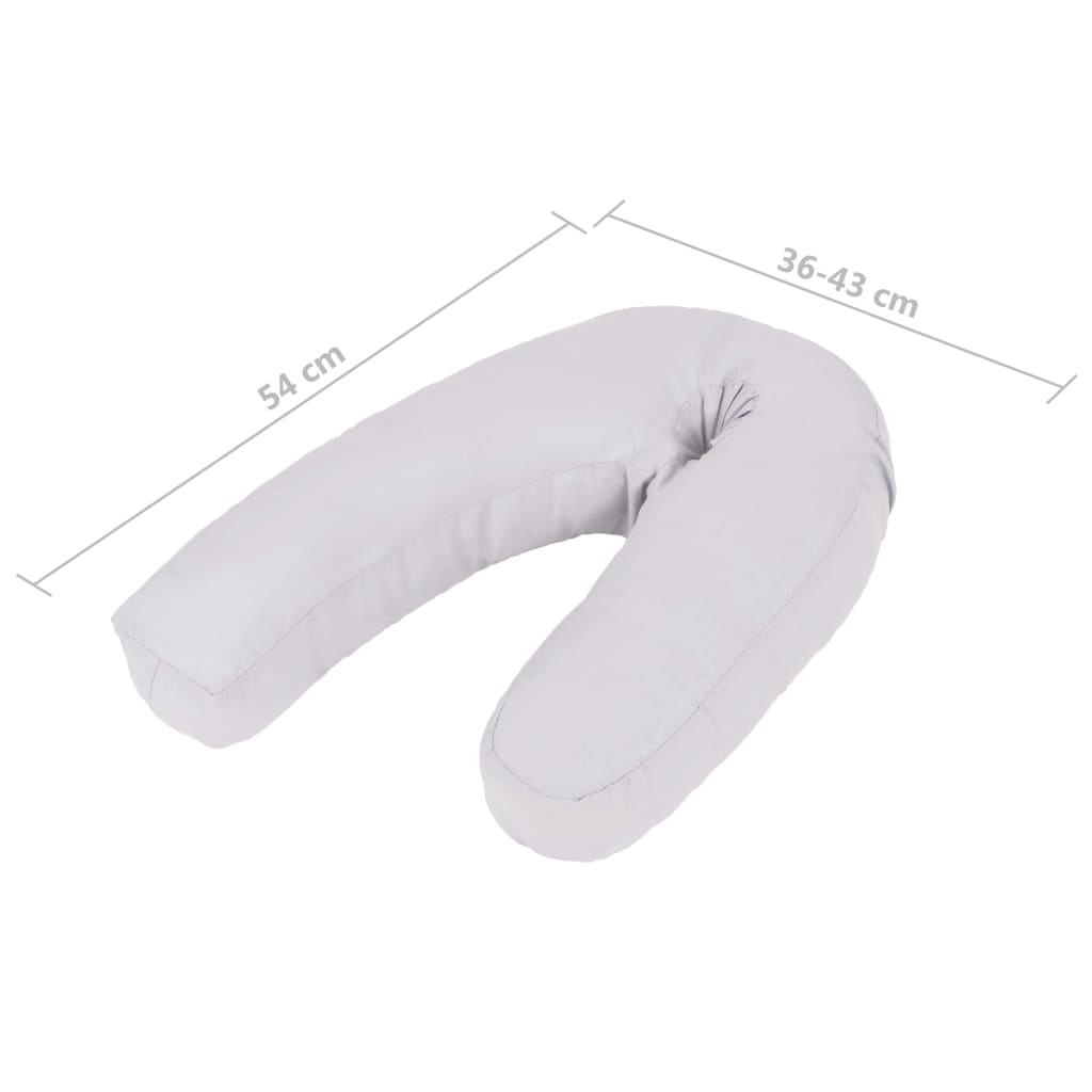 Těhotenský Polštář Ve Tvaru Písmene J 54 X (36–43) Cm Šedý