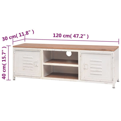 Tv Stolek 120 X 30 X 40 Cm Bílý