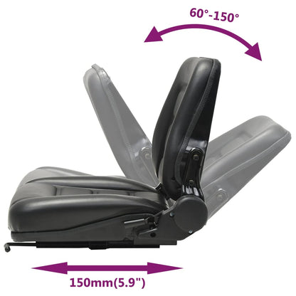 Sedačka Pro Traktor Či Zdvižku S Polohovatelnou Opěrkou, Černá Zelená