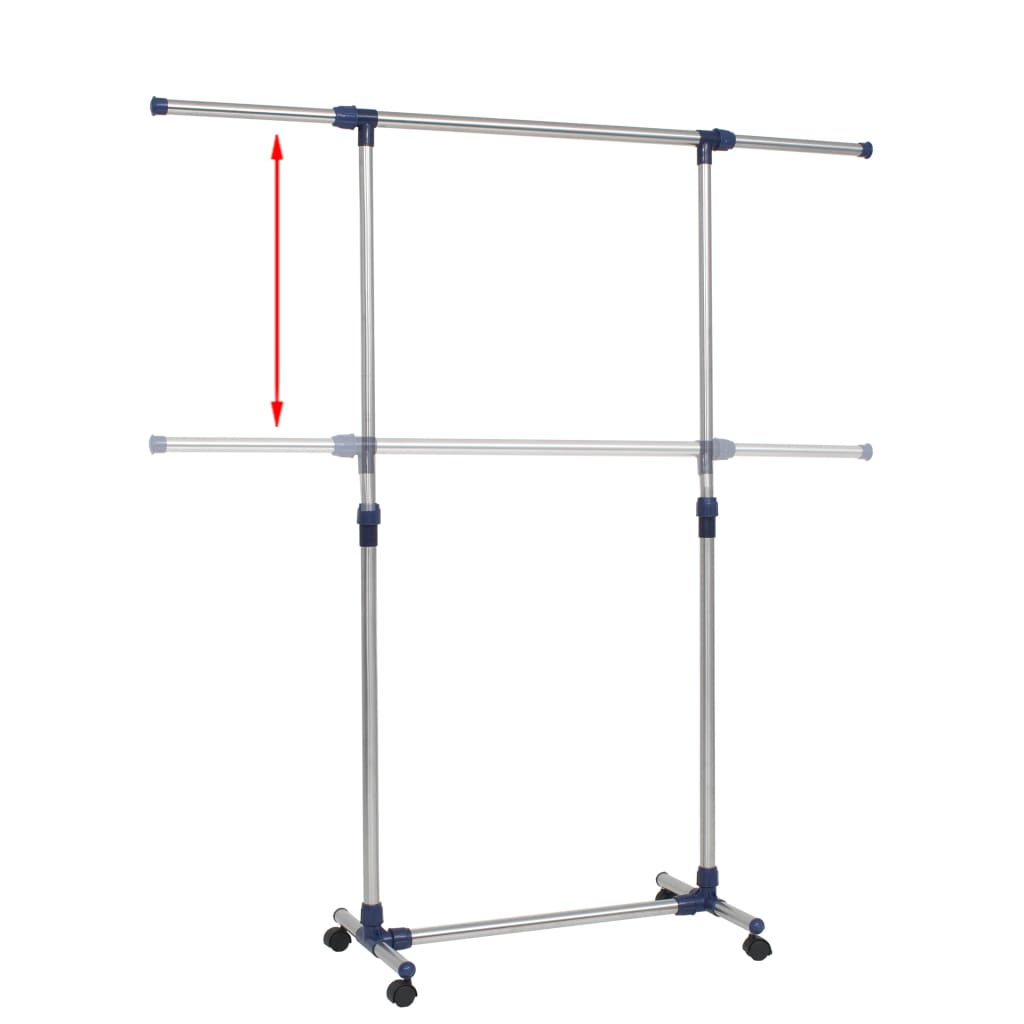 Nastavitelný Stojan Na Šaty Nerezová Ocel 165X44X150Cm Stříbrný