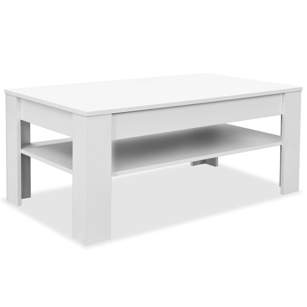 Konferenční Stolek Kompozitní Dřevo 110 X 65 X 48 Cm Bílý