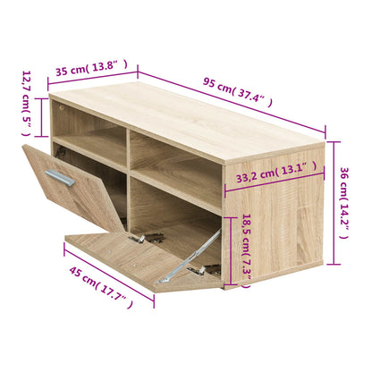 Tv Stolek Kompozitní Dřevo 95 X 35 X 36 Cm