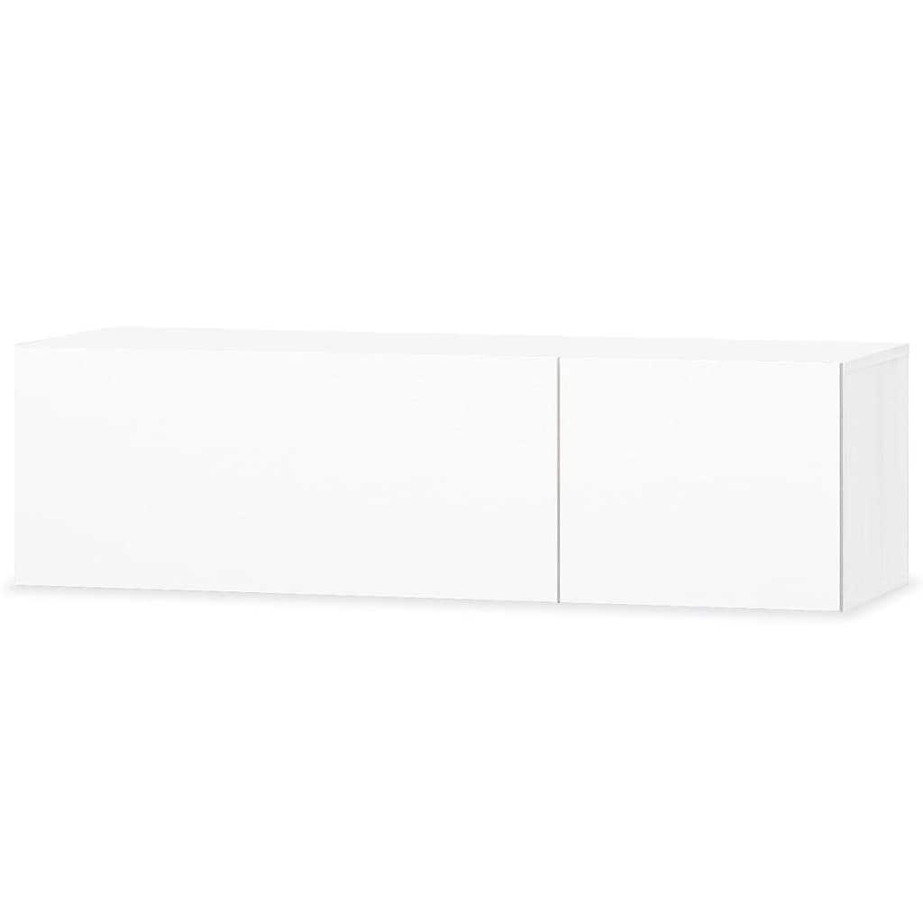 Tv Stolek Kompozitní Dřevo 120X40X34 Cm Bílý S Vysokým Leskem