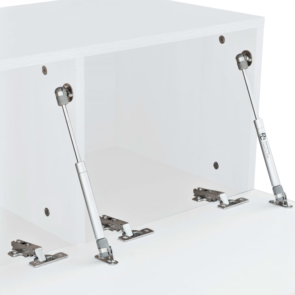 Tv Stolek Kompozitní Dřevo 120X40X34 Cm Bílý S Vysokým Leskem