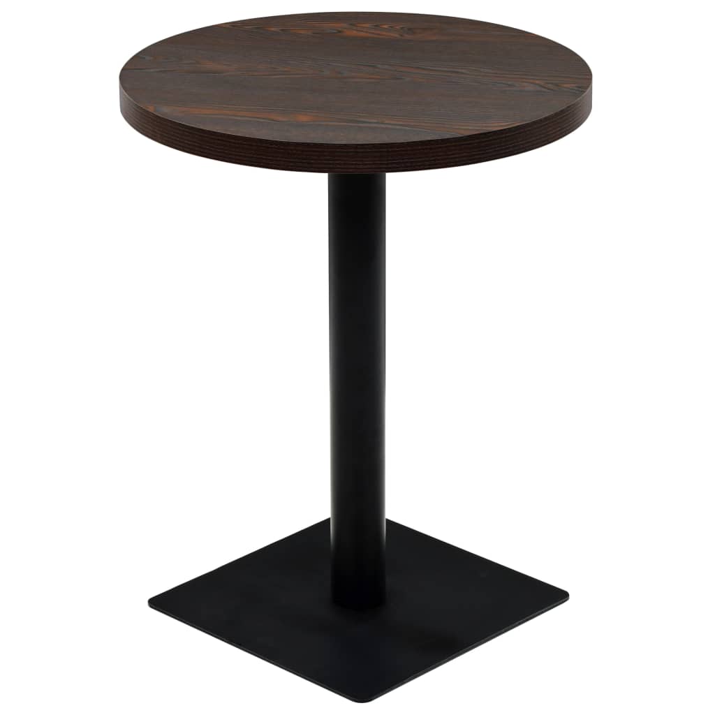 Bistro Stůl Mdf A Ocel Kulatý 60 X 75 Cm