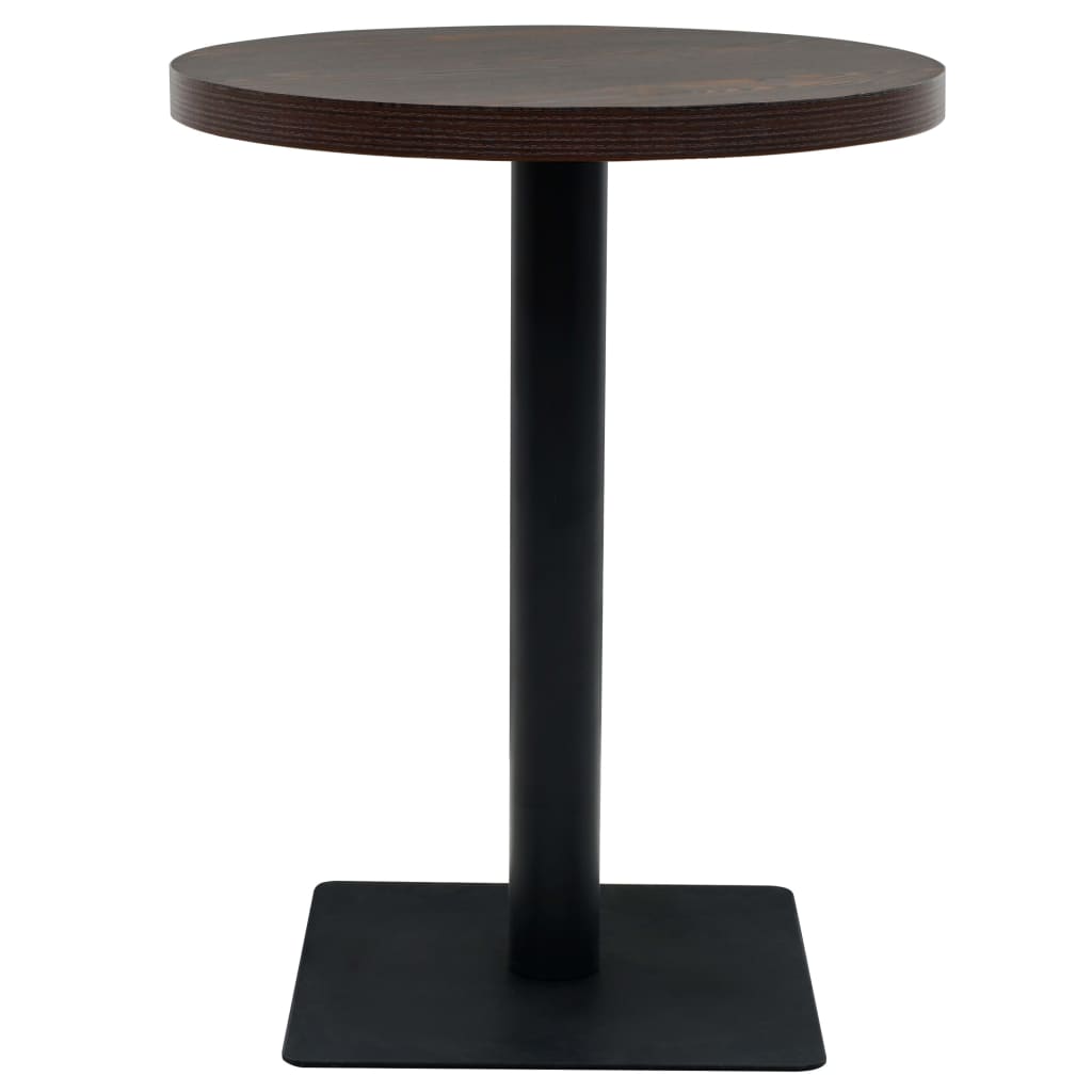 Bistro Stůl Mdf A Ocel Kulatý 60 X 75 Cm