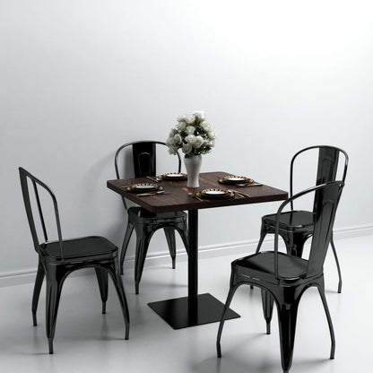 Bistro Stůl Mdf A Ocel Kulatý 60 X 75 Cm