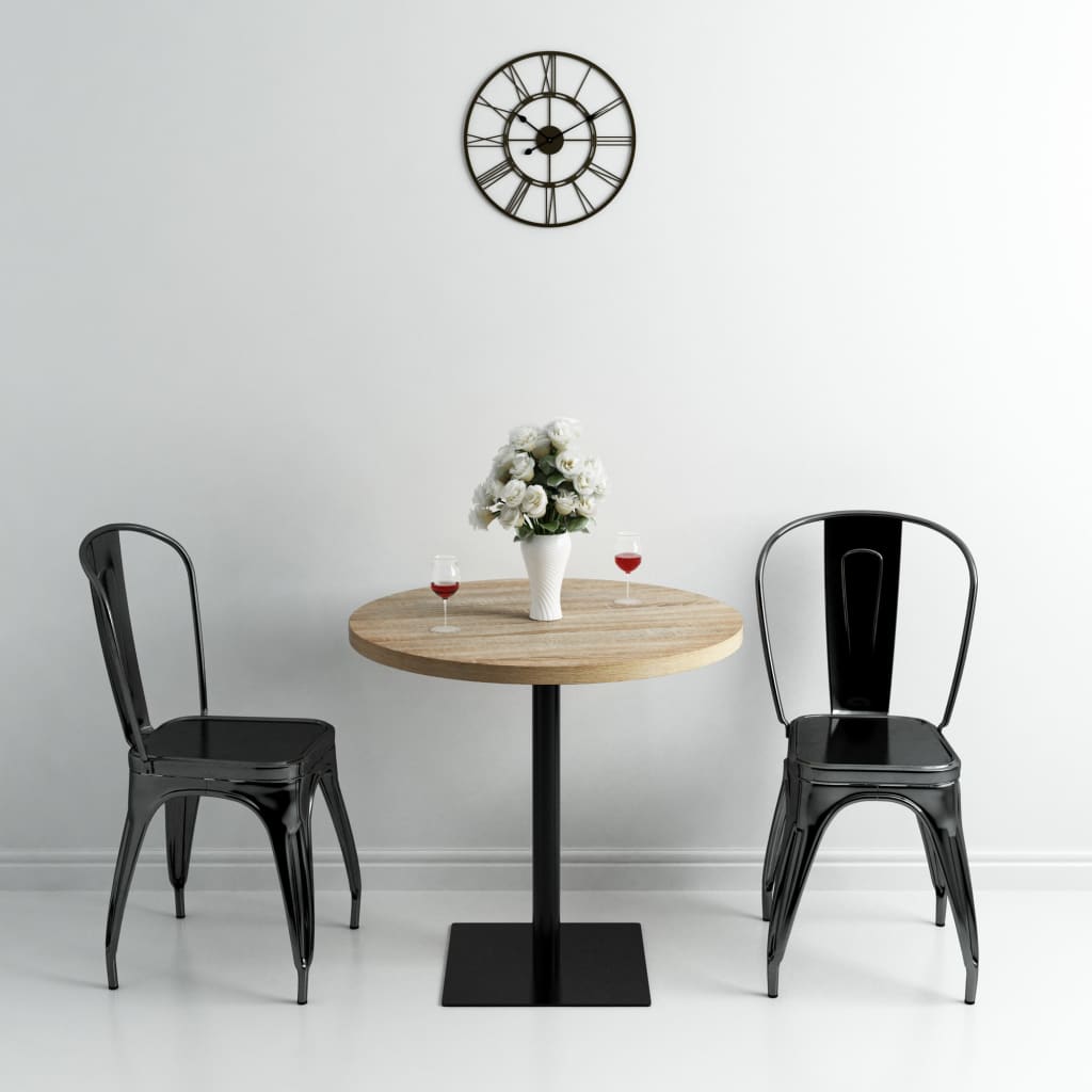 Bistro Stůl Mdf A Ocel Kulatý 60 X 75 Cm