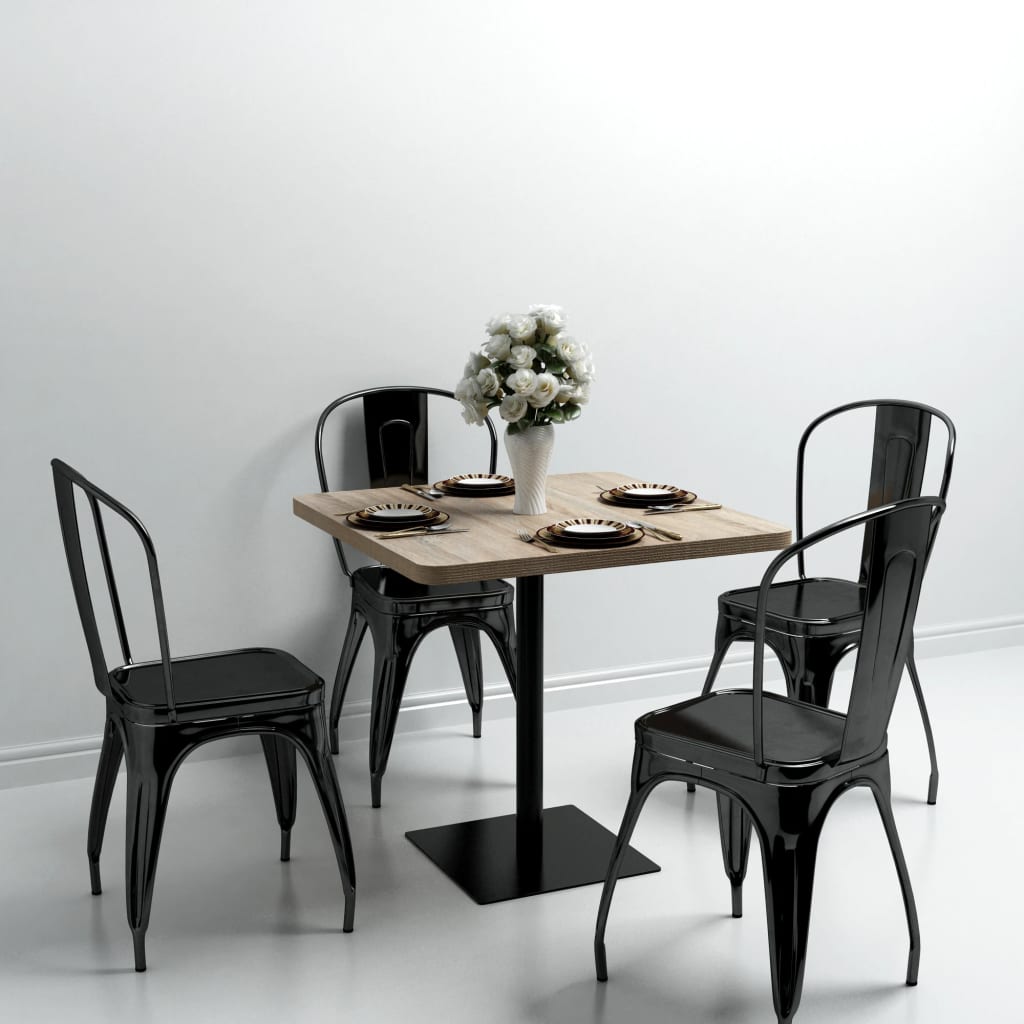 Bistro Stůl Mdf A Ocel Kulatý 60 X 75 Cm