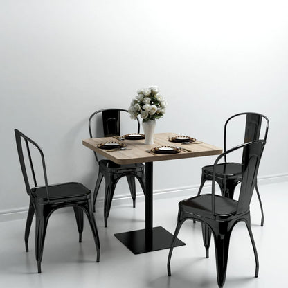 Bistro Stůl Mdf A Ocel Kulatý 60 X 75 Cm