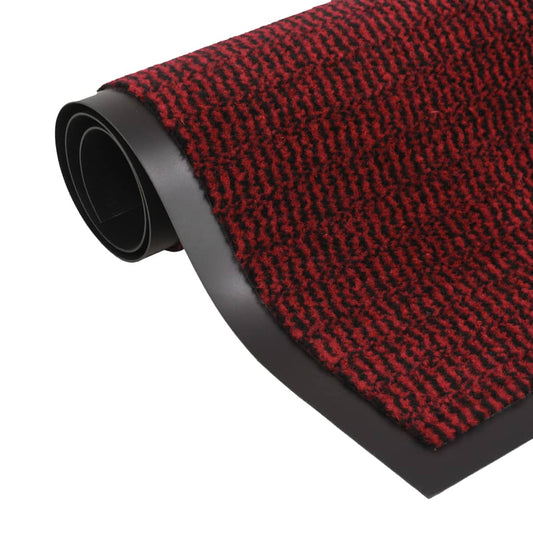 Protiprachová obdélníková rohožka všívaná 80x120 cm červená