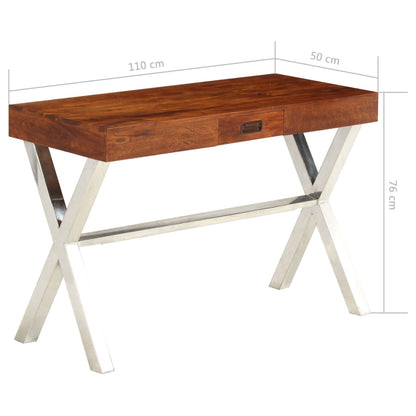 Psací Stůl Masivní Akácie S Medovým Povrchem 110 X 50 X 76 Cm