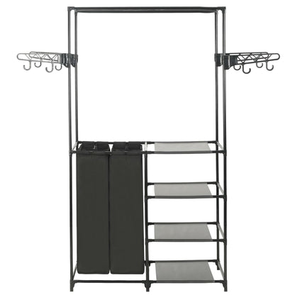 Stojan Na Oblečení Ocel A Netkaná Textilie 87X44X158 Cm Černý