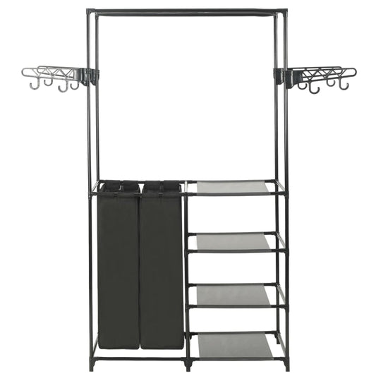 Stojan Na Oblečení Ocel A Netkaná Textilie 87X44X158 Cm Černý