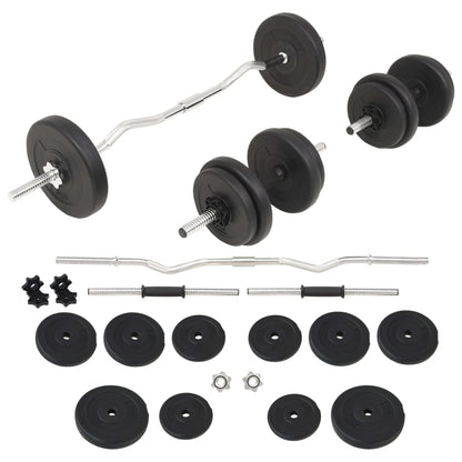 Set 2 Činek + Vzpěračská Činka 30,5 Kg
