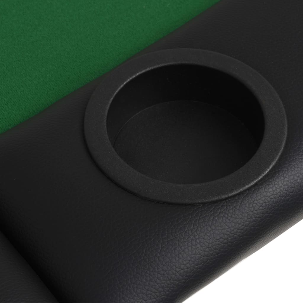 Skládací Pokerový Stůl Pro 9 Hráčů 3 Díly Oválný Zelený