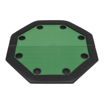 Skládací Pokerový Stůl Pro 8 Hráčů 2 Díly Osmihranný Zelený