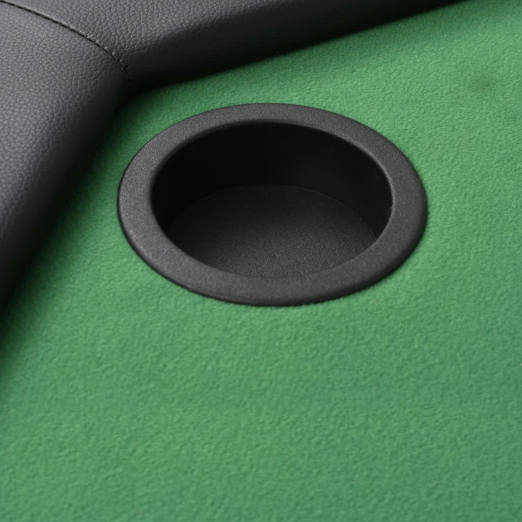 Skládací Pokerový Stůl Pro 8 Hráčů 2 Díly Osmihranný Zelený