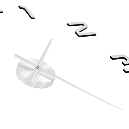 3D Nástěnné Hodiny S Moderním Designem 100 Cm Xxl Stříbrné