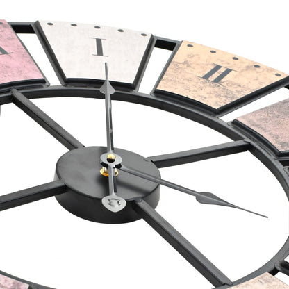 Vintage Nástěnné Hodiny Se Strojkem Quartz 60 Cm Xxl