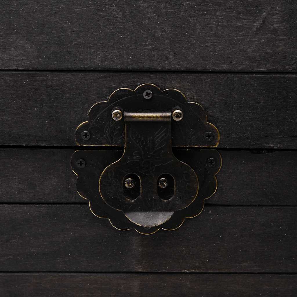 Úložná Truhla Masivní Dřevo Vintage Styl 120 X 30 X 40 Cm