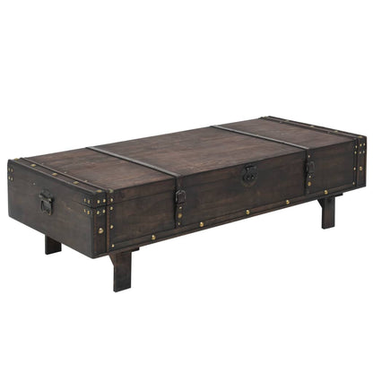 Konferenční Stolek Z Překližka Vintage Styl 120X55X35 Cm