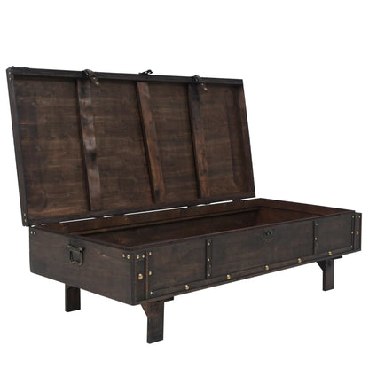 Konferenční Stolek Z Překližka Vintage Styl 120X55X35 Cm