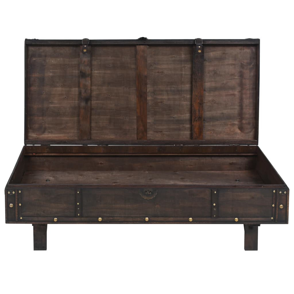Konferenční Stolek Z Překližka Vintage Styl 120X55X35 Cm
