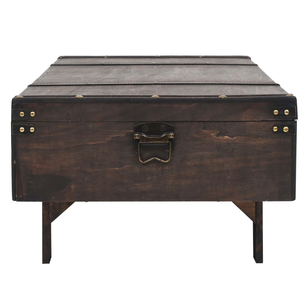 Konferenční Stolek Z Překližka Vintage Styl 120X55X35 Cm