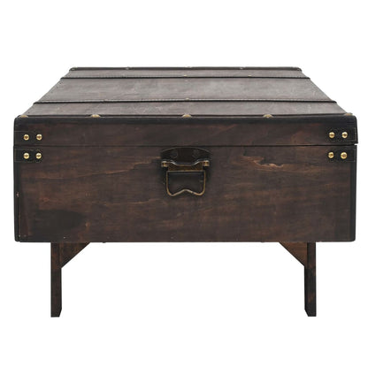 Konferenční Stolek Z Překližka Vintage Styl 120X55X35 Cm