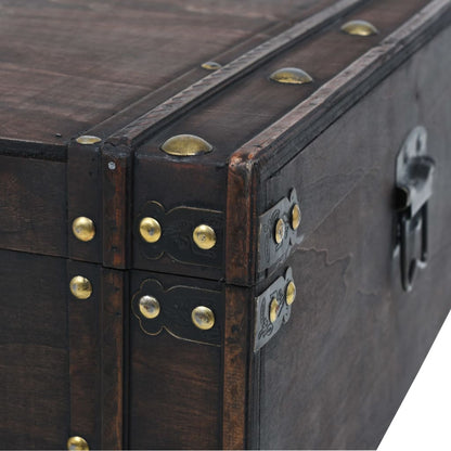 Konferenční Stolek Z Překližka Vintage Styl 120X55X35 Cm
