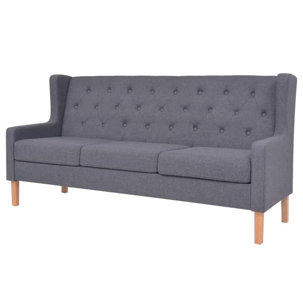 Sedací Souprava 3 Kusy Textil Šedá