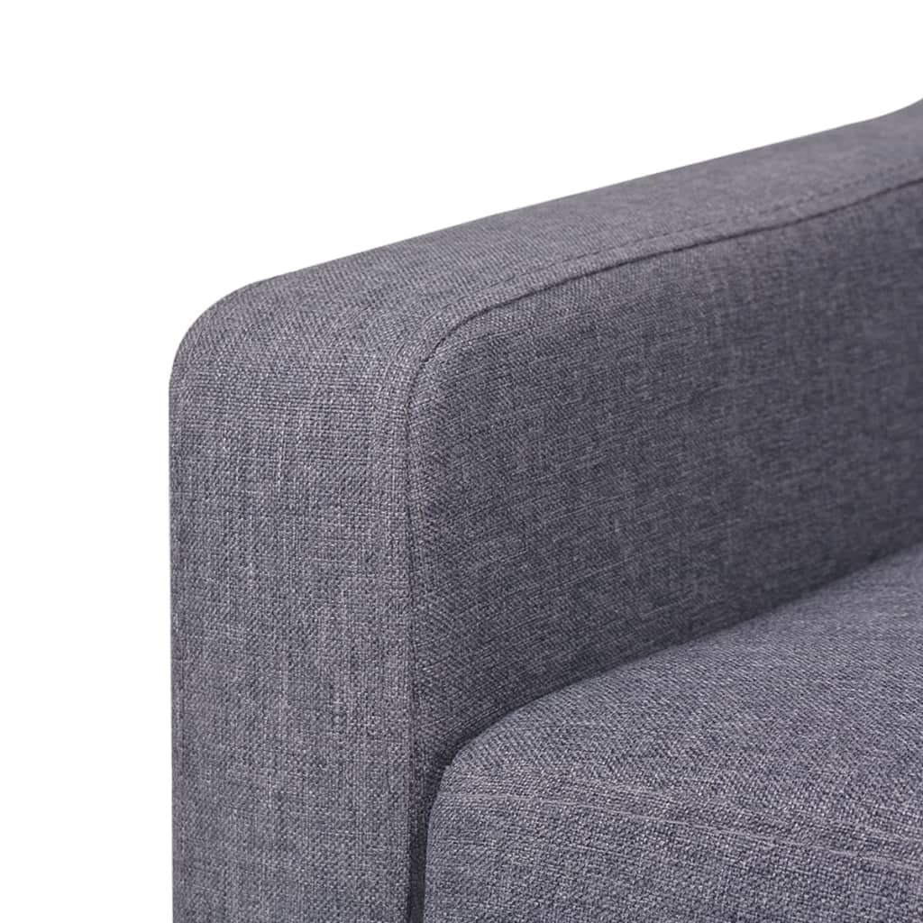 Sedací Souprava 3 Kusy Textil Šedá