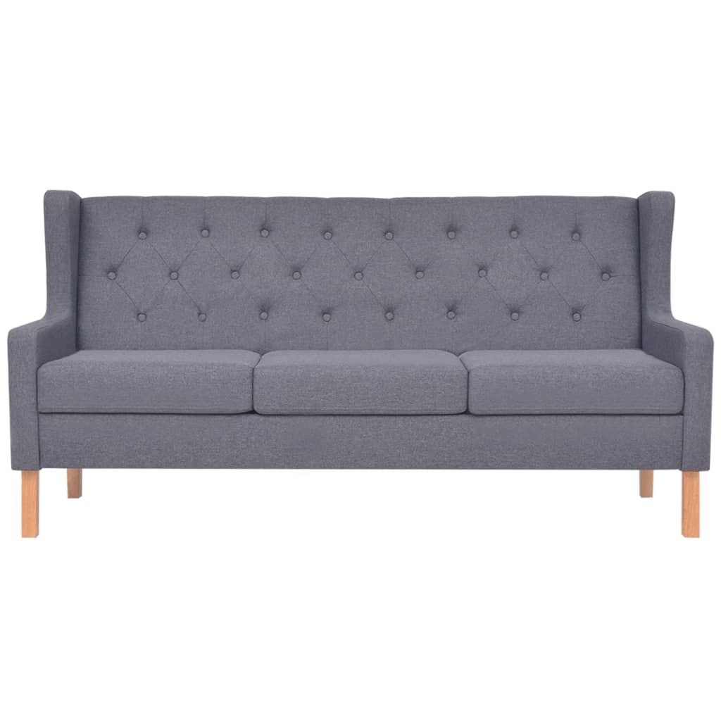 Sedací Souprava 3 Kusy Textil Šedá