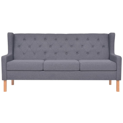 Sedací Souprava 3 Kusy Textil Šedá