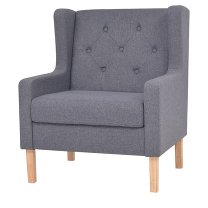 Sedací Souprava 3 Kusy Textil Šedá