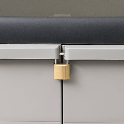 Zahradní Skladovací Skříň Se 2 Policemi Černo-Šedá