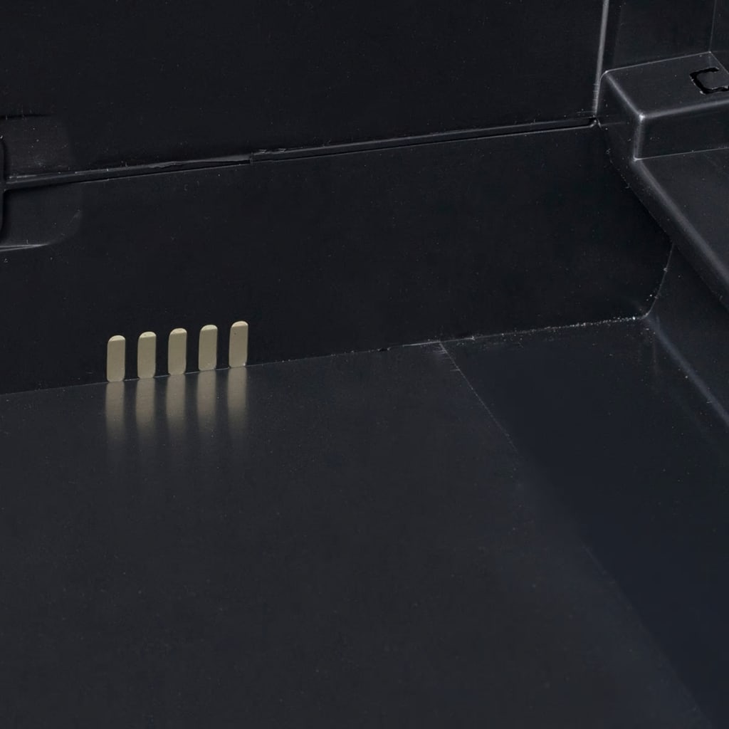 Zahradní Skladovací Skříň Se 2 Policemi Černo-Šedá