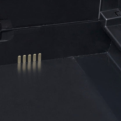 Zahradní Skladovací Skříň Se 2 Policemi Černo-Šedá