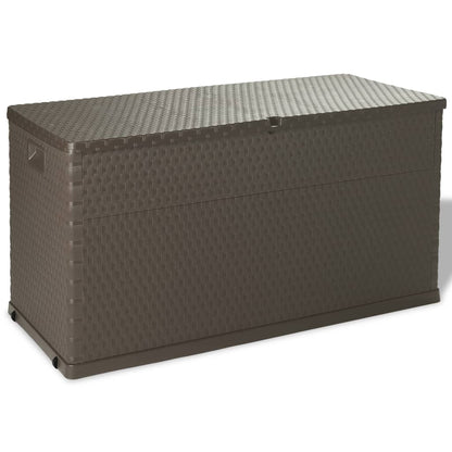 Zahradní Úložný Box Hnědý 120 X 56 X 63 Cm Pp Ratan