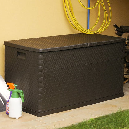 Zahradní Úložný Box Hnědý 120 X 56 X 63 Cm Pp Ratan