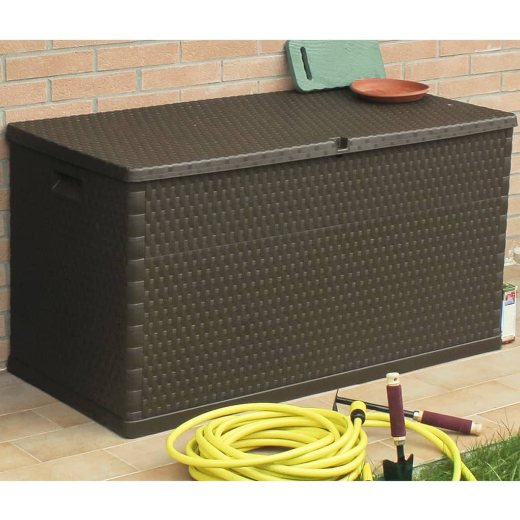 Zahradní Úložný Box Hnědý 120 X 56 X 63 Cm Pp Ratan