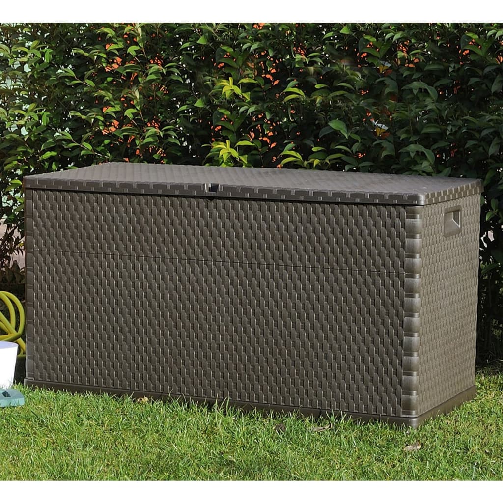 Zahradní Úložný Box Hnědý 120 X 56 X 63 Cm Pp Ratan