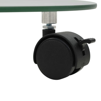 Vozíky Pod Květináče Z Tvrzeného Skla 2 Ks Kulaté 28 Cm