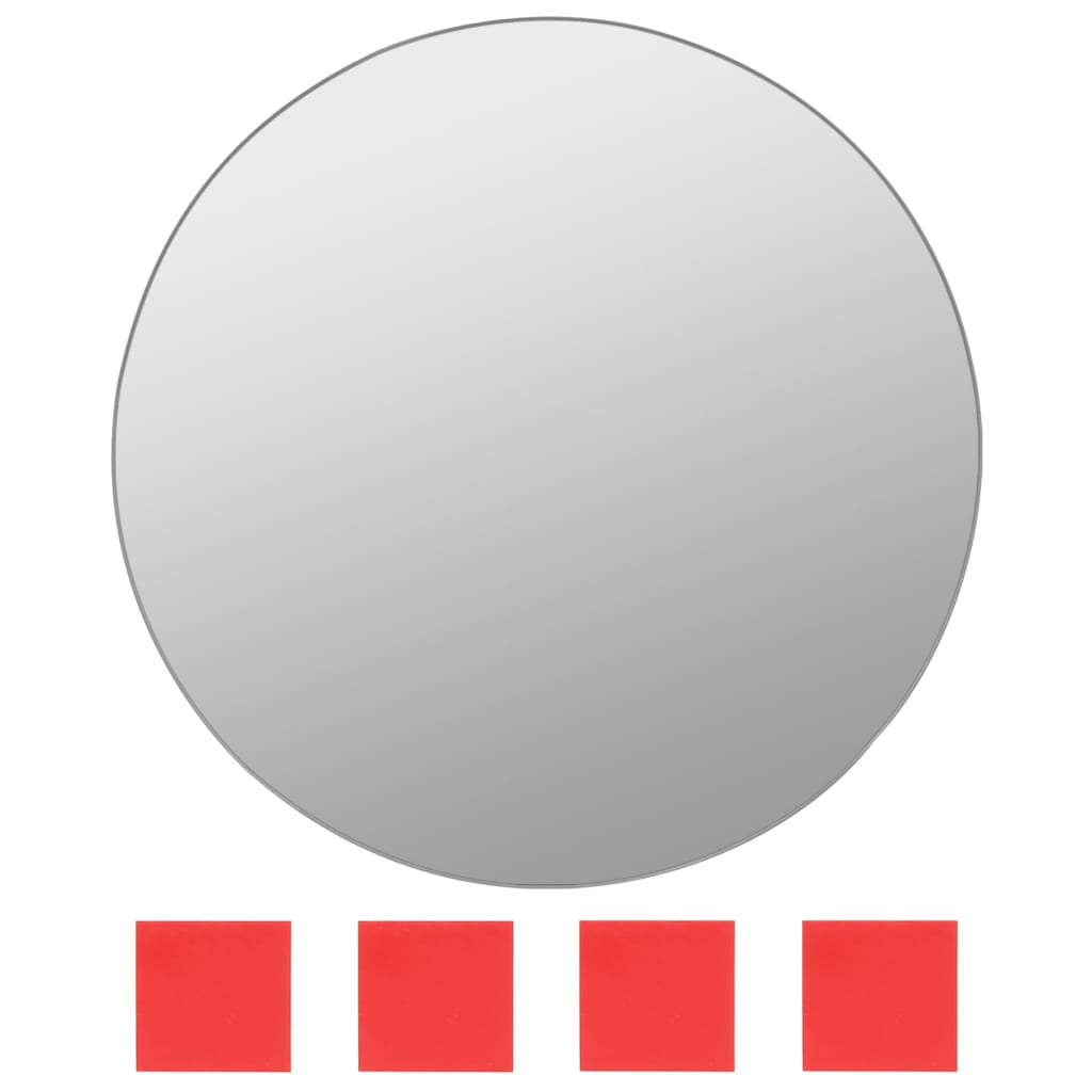 Sada Nástěnných Zrcadel 7 Kusů Kulaté Sklo