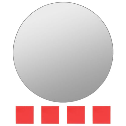 Sada Nástěnných Zrcadel 7 Kusů Kulaté Sklo