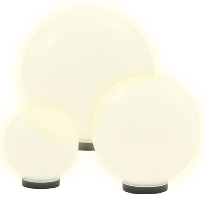 Kulovitá Led Lampa Sada 3 Kusů Koule 20/30/40 Cm Pmma