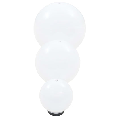 Kulovitá Led Lampa Sada 3 Kusů Koule 20/30/40 Cm Pmma