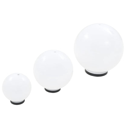 Kulovitá Led Lampa Sada 3 Kusů Koule 20/30/40 Cm Pmma