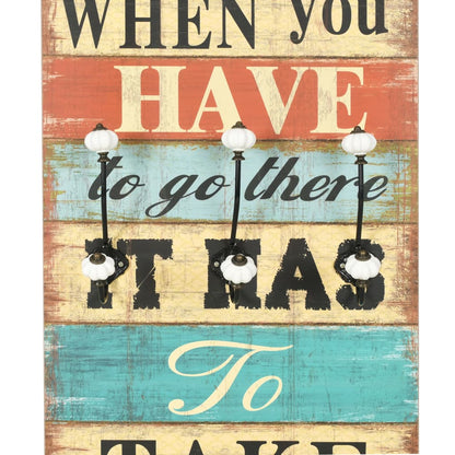 Nástěnný Věšák Na Kabáty S 6 Háčky 120 X 40 Cm